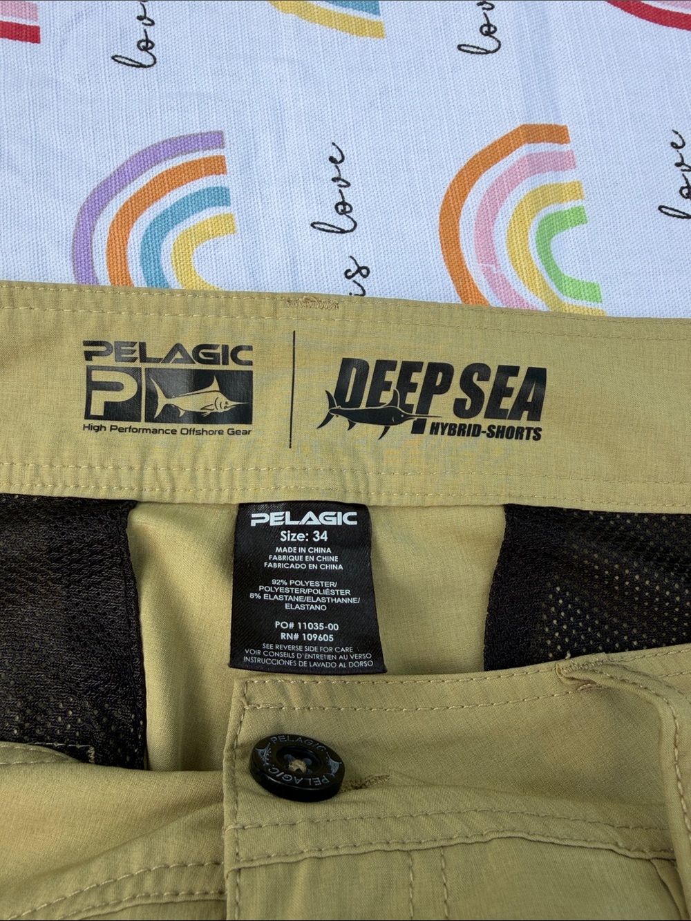 Pelagic Men's Olive Flat-Front Shorts - Picture 2 of 6